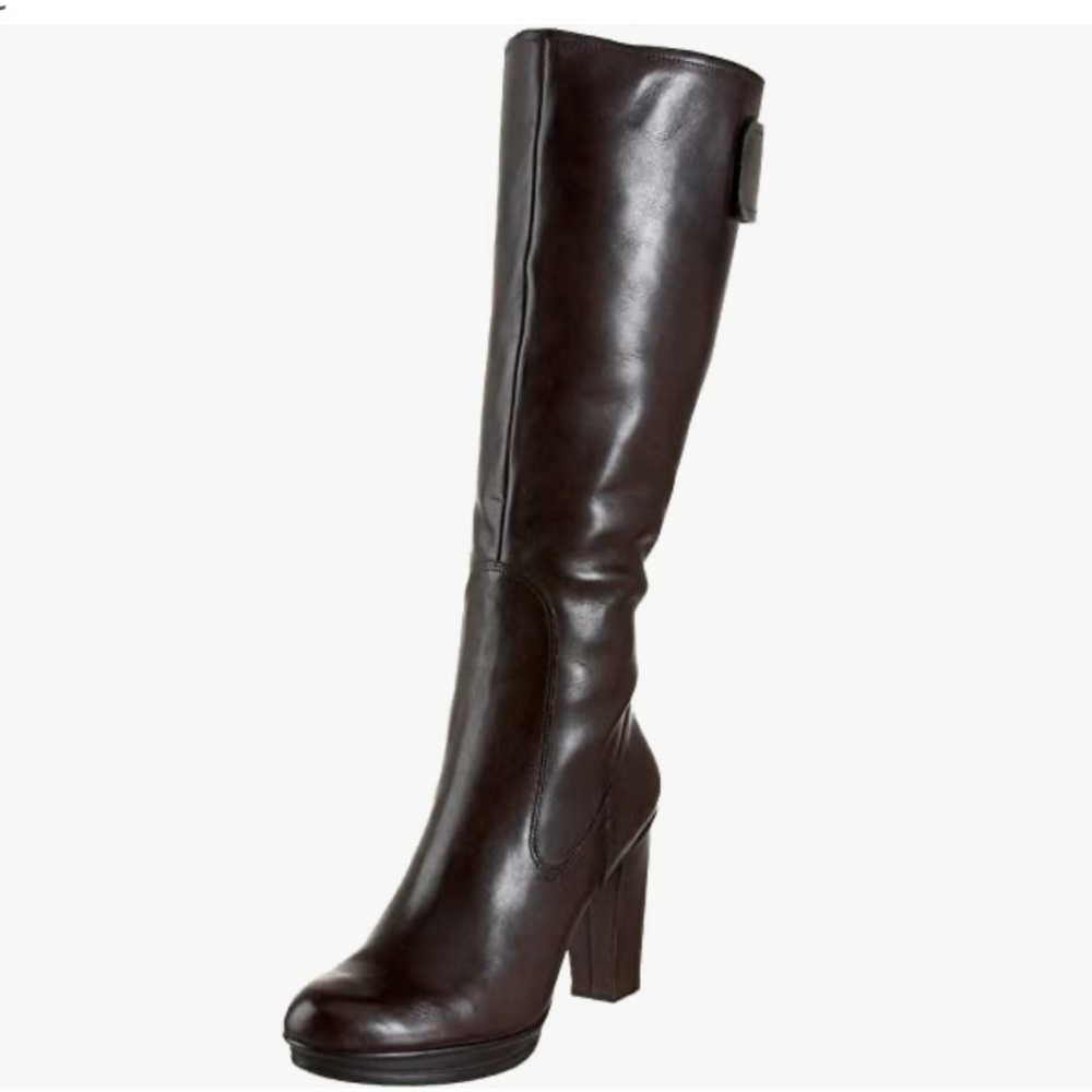 Kenneth Cole Lead Me On Black Leather Boots.